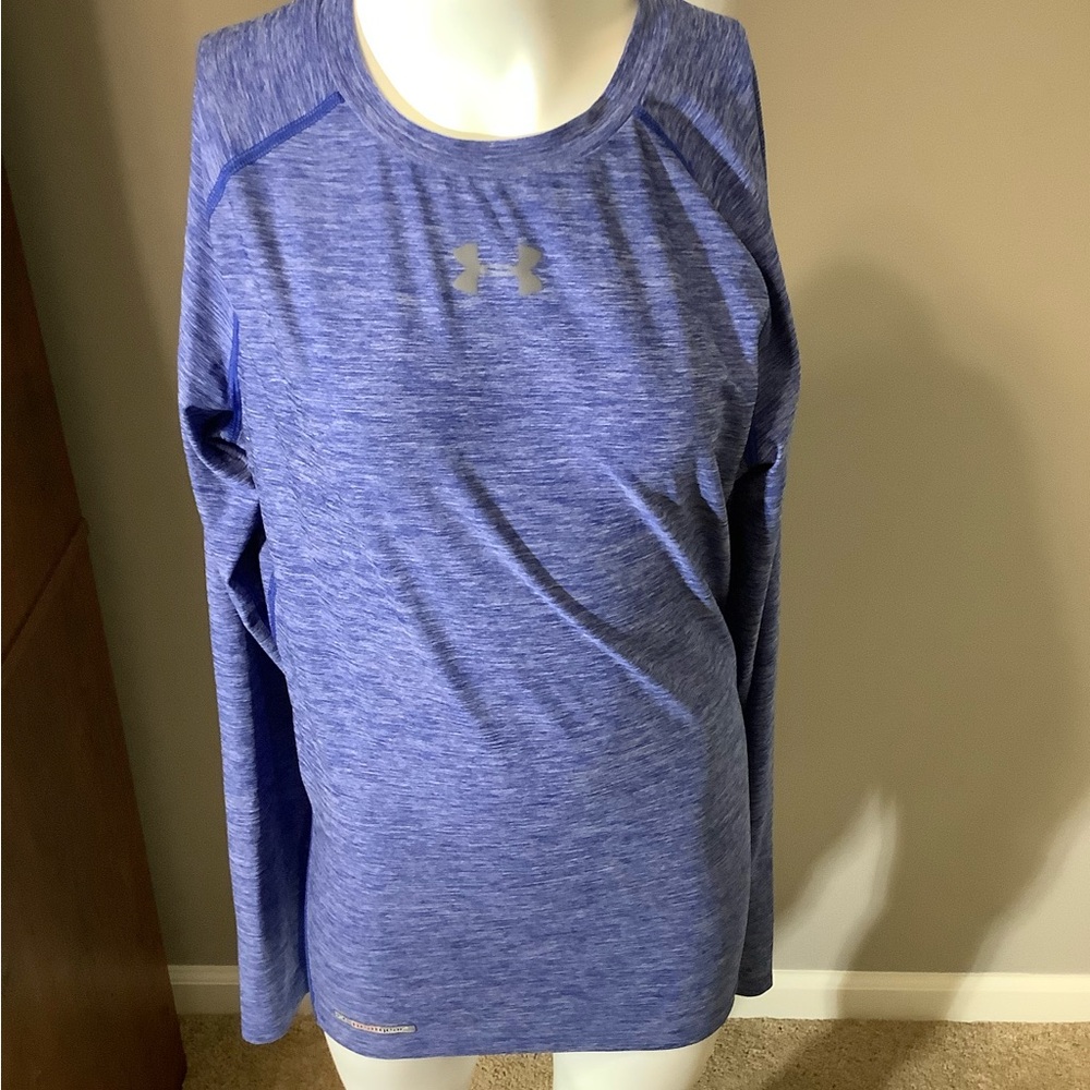 Under Armour Heatgear Compression Shirt Men’s Large Long Sleeve Blue
